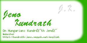 jeno kundrath business card